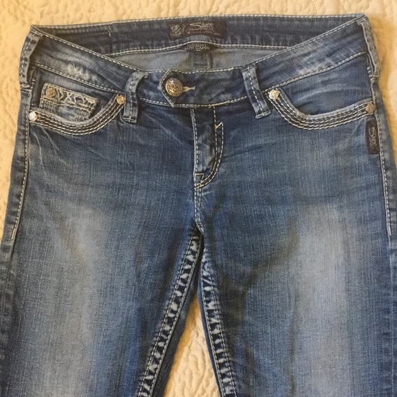 SILVER Tuesday Low Capri Jeans size 29 - Picture 4 of 14